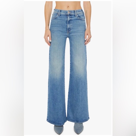 MOTHER Denim - MOTHER Light Blue Wide Leg Flare Jeans